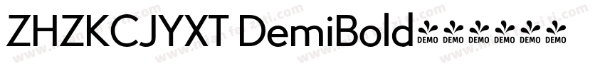 ZHZKCJYXT DemiBold字体转换